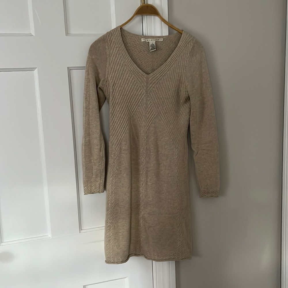 Cream sweater dress